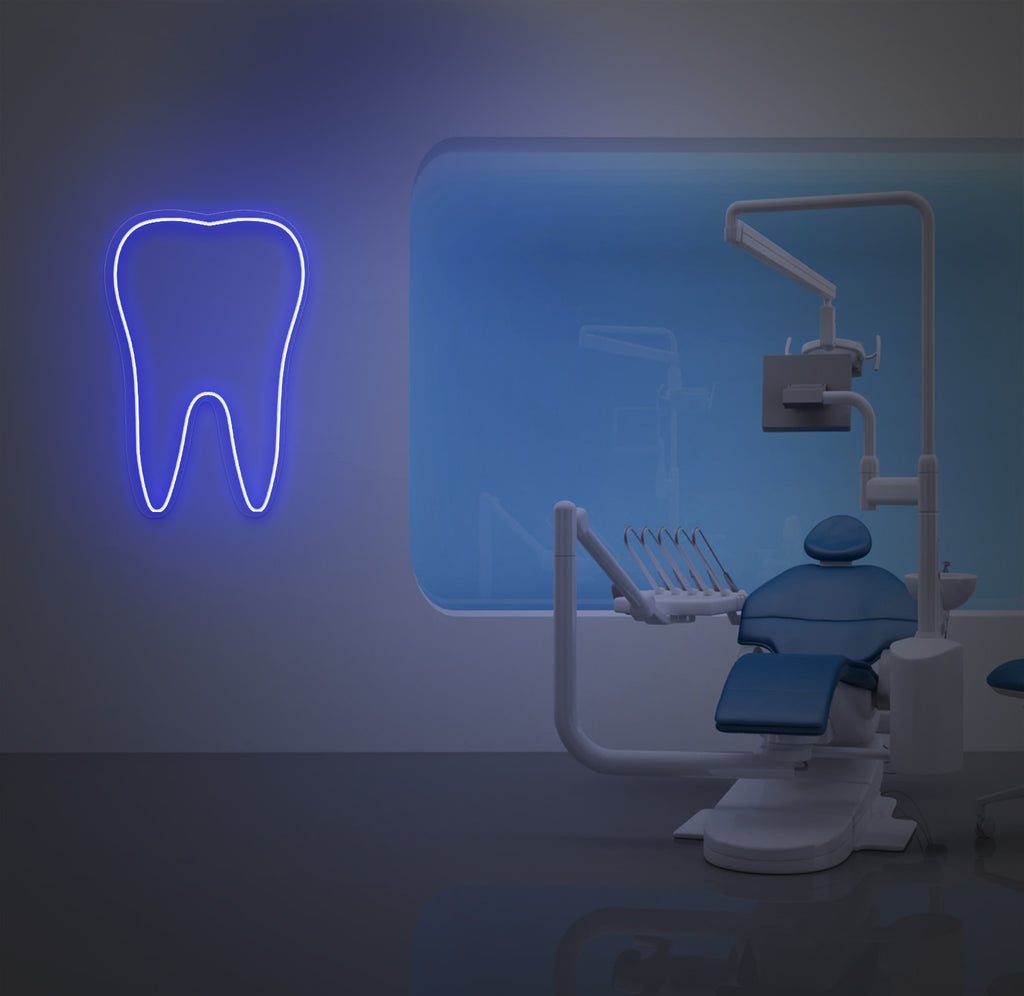 Dental neon signs - tooth Neon