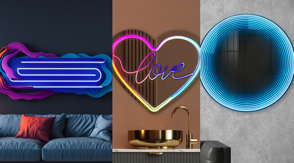 Here are some popular types of neon lights commonly used for interior design