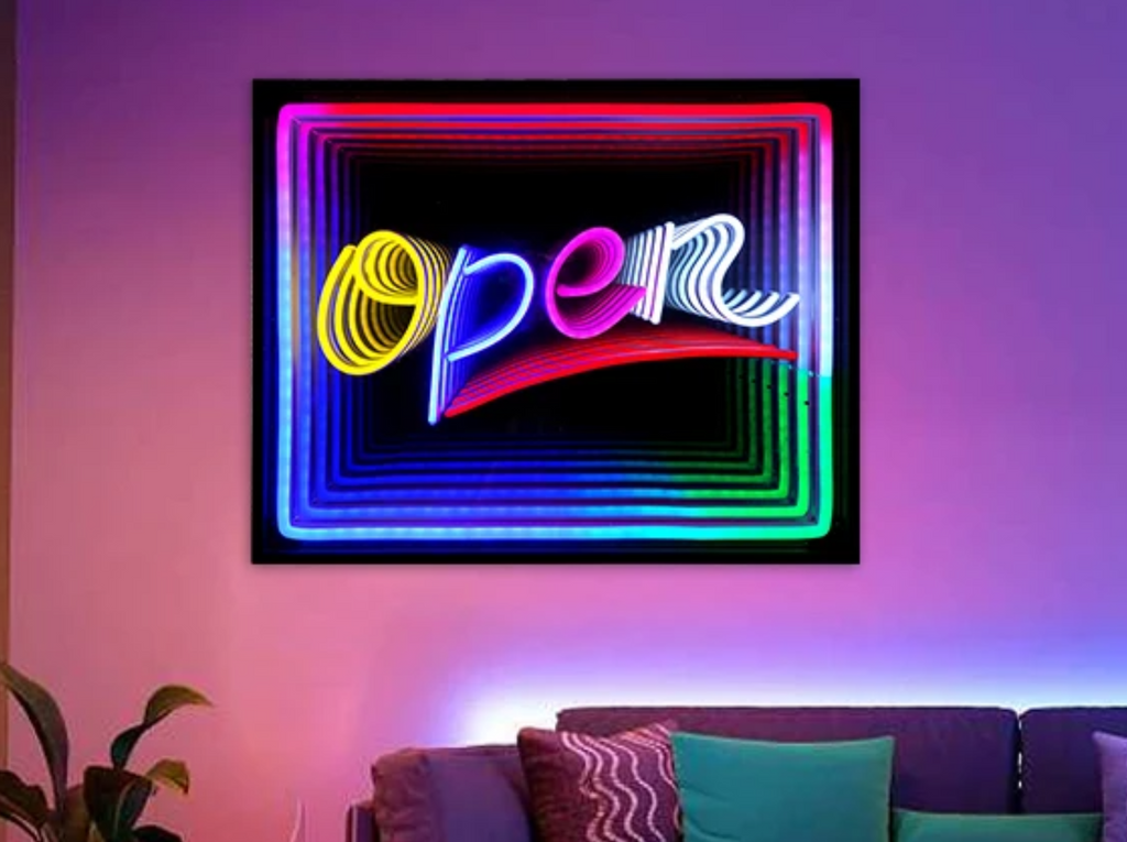 LED Infinity Open Sign