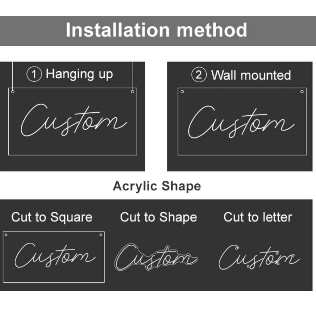 Neon sign installation guide