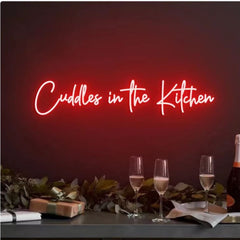 'Cuddles in the Kitchen' Neon Sign