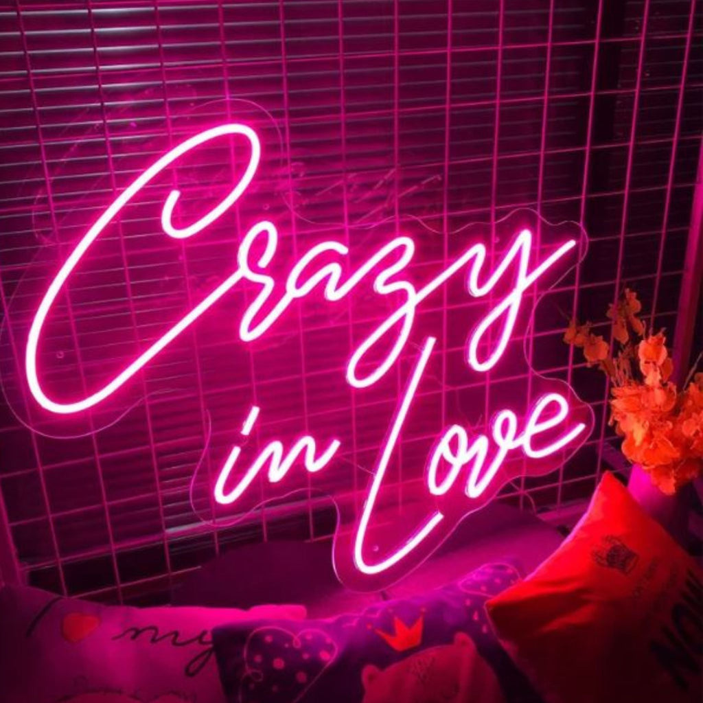 crazy in love neon sign - Pink